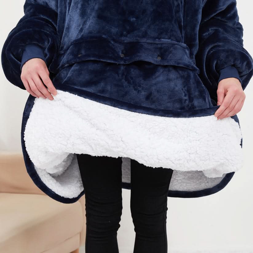WarmNest USB-ről fűthető takarókapucnis pulóver önmelegítő technológiával az otthonos kényelemért