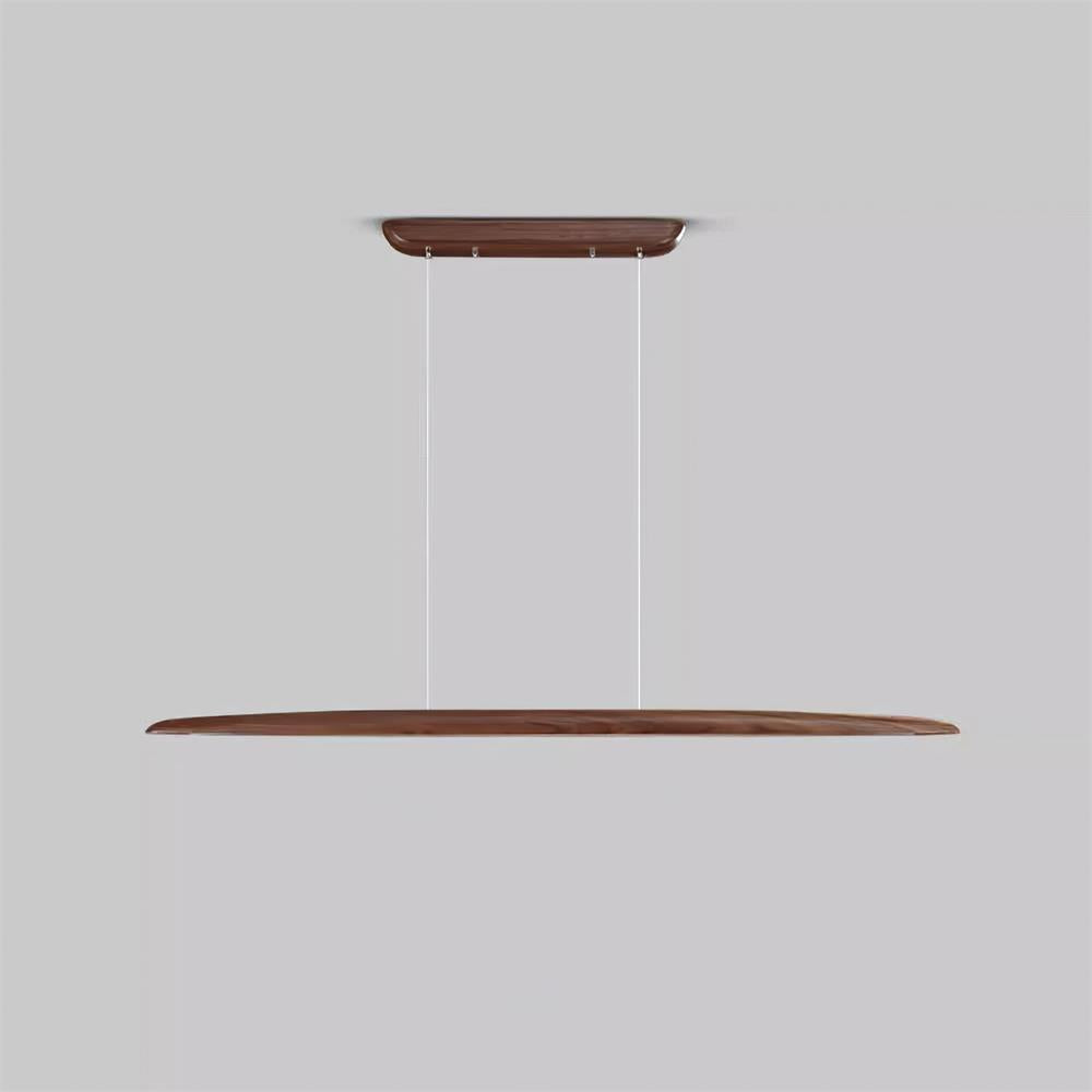 Lampada a sospensione LED in legno Duvane da 130cm — 24W 3000K bianco caldo, cablaggio fisso