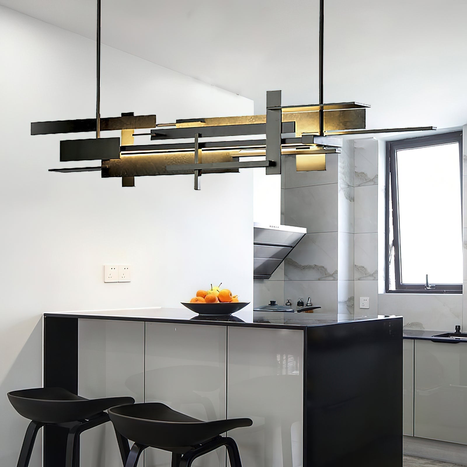 Lampada a sospensione contemporanea astratta Eithne Planar