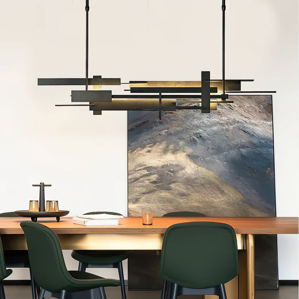 Lampada a sospensione contemporanea astratta Eithne Planar