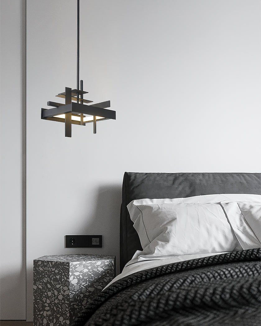 Lampada a sospensione contemporanea astratta Eithne Planar
