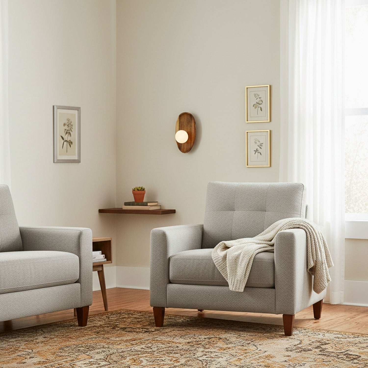 Nástěnné svítidlo Eivor — minimalistická silueta, měkké ambientní osvětlení
