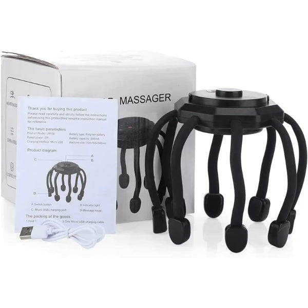 Massaggiatore per Testa CalmWave Migliore Macchina per Massaggio alla Testa con Terapia a Vibrazione