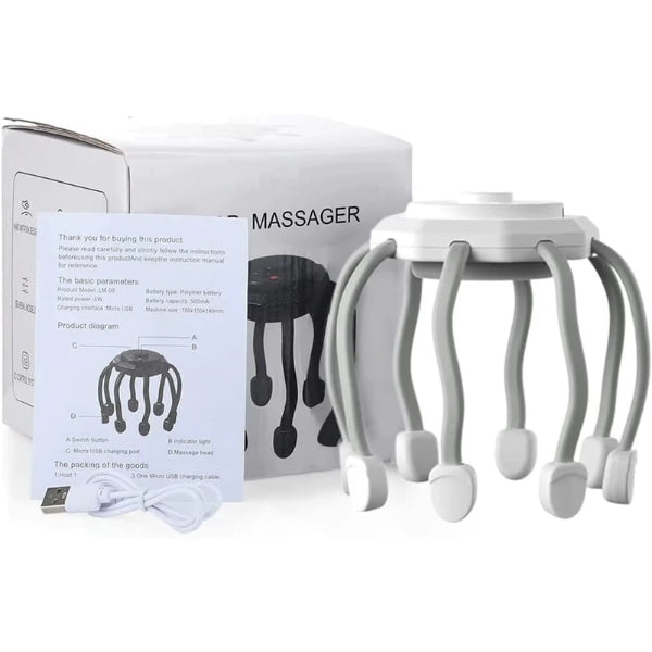 Massaggiatore per Testa CalmWave Migliore Macchina per Massaggio alla Testa con Terapia a Vibrazione