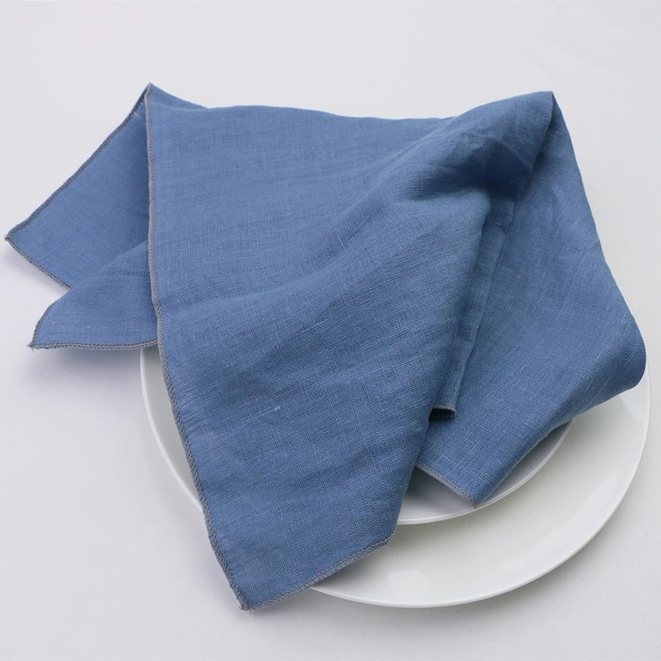Servilletas LinenAura elegantes, de 100 por ciento de lino, para recibir invitados en casa