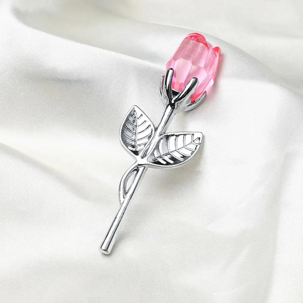 Aurora Crystal Rose Keepsake With Gold Or Silver Stem Timeless Gift For Her
