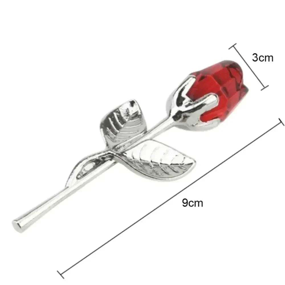 Aurora Crystal Rose Keepsake With Gold Or Silver Stem Timeless Gift For Her
