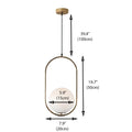 Vellora Teardrop Pendant Light With Brass Glass Shade