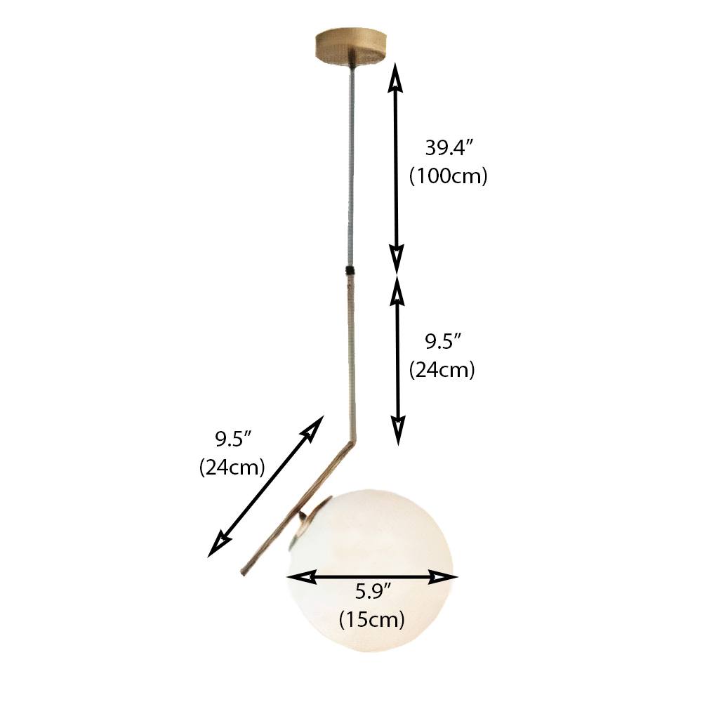 Vellora csepp alakú függeszték sárgaréz üveg búrával