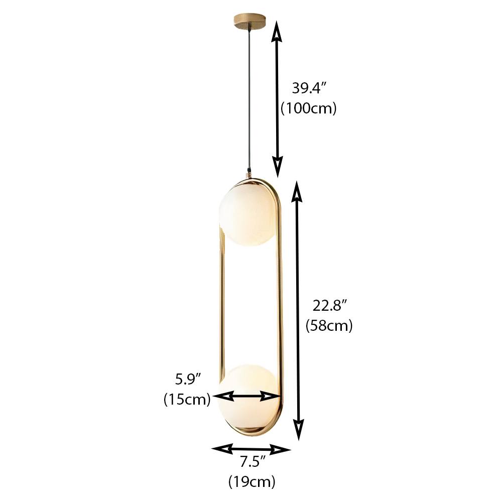 Vellora csepp alakú függeszték sárgaréz üveg búrával