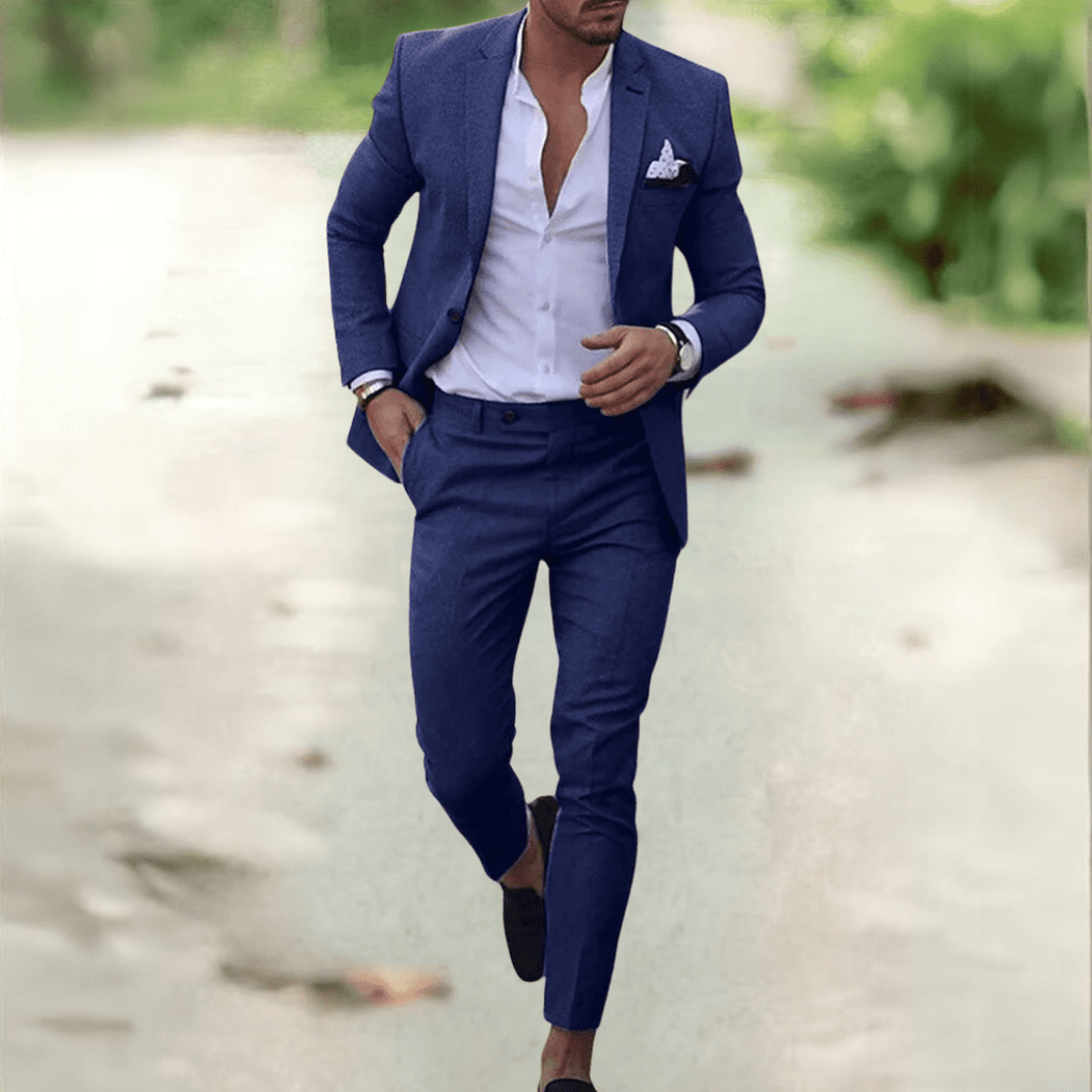 Costume homme coupe ajustée Aurelia en tissu haut de gamme pour professionnels des affaires