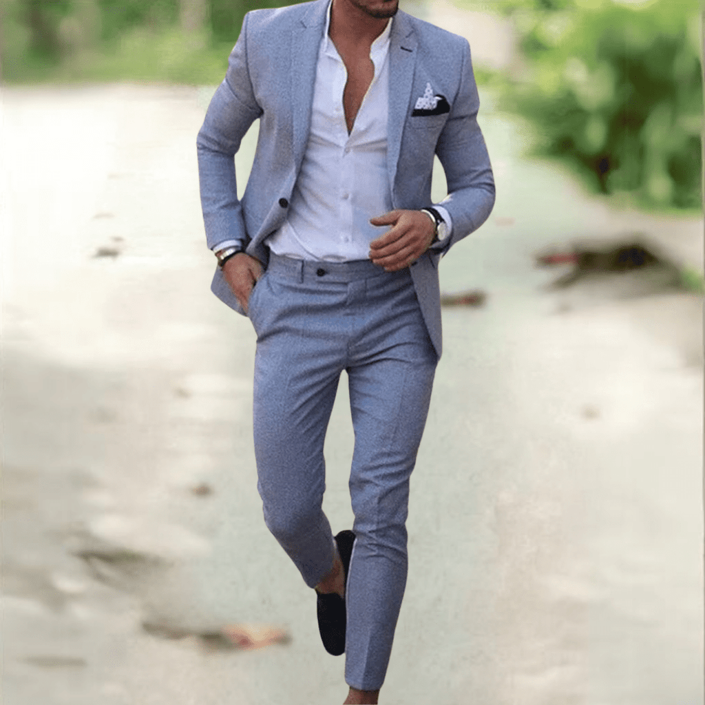 Costume homme coupe ajustée Aurelia en tissu haut de gamme pour professionnels des affaires