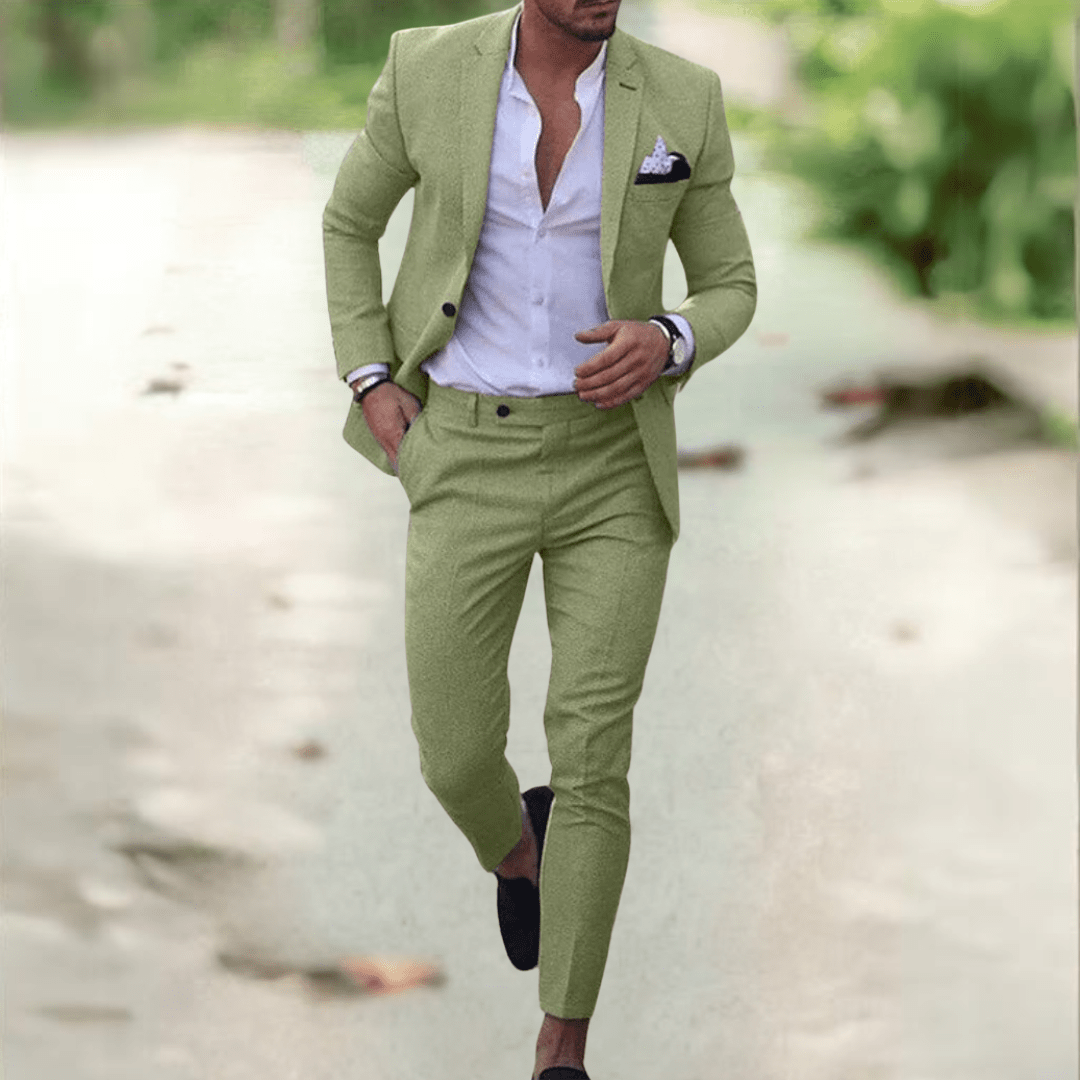 Costume homme coupe ajustée Aurelia en tissu haut de gamme pour professionnels des affaires