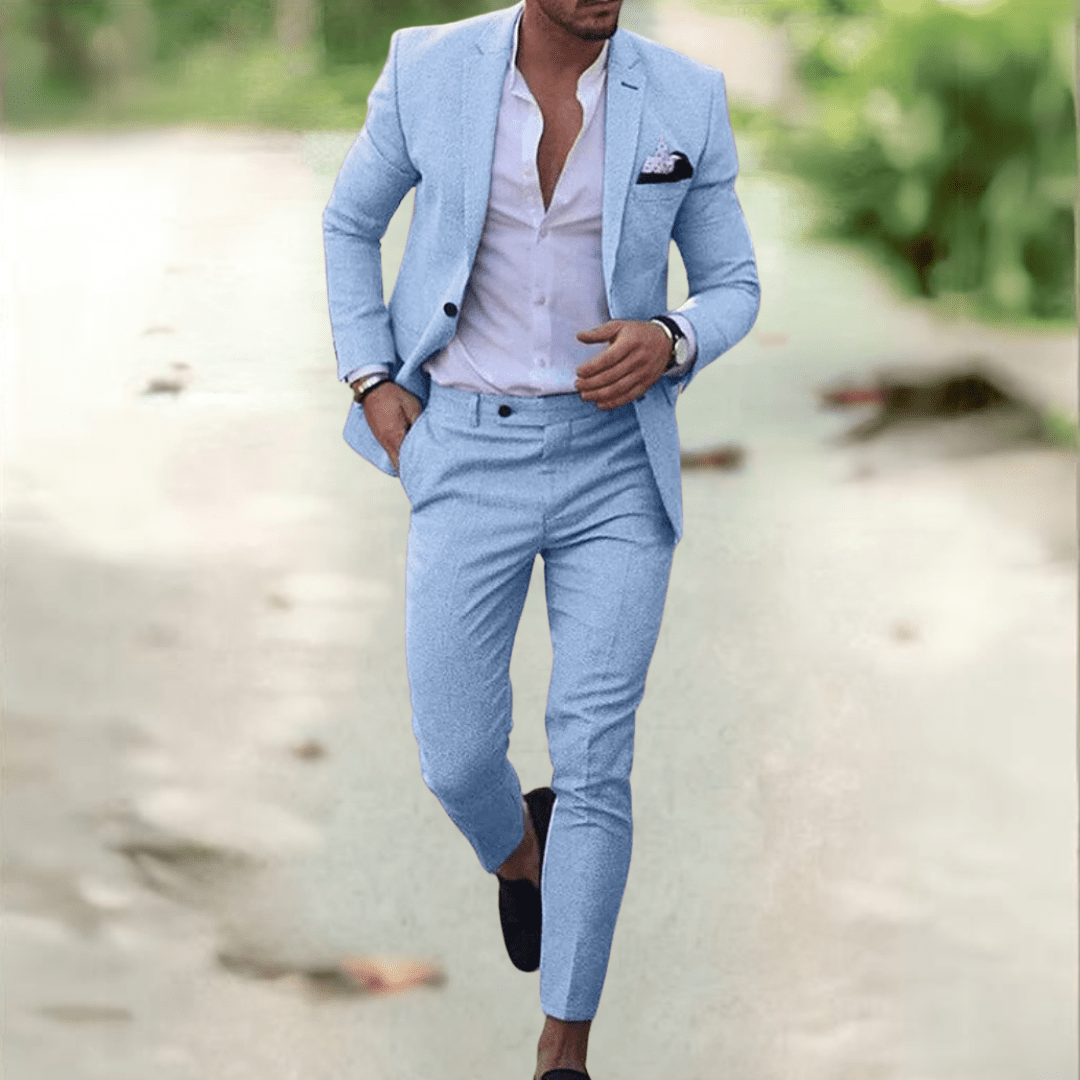 Costume homme coupe ajustée Aurelia en tissu haut de gamme pour professionnels des affaires