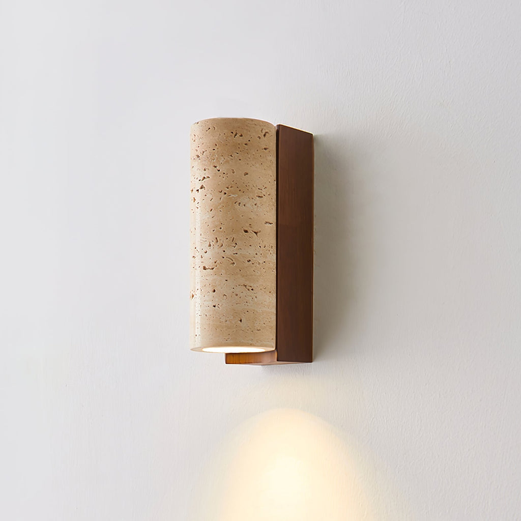 Applique murale Nula en travertin naturel — Design incurvé