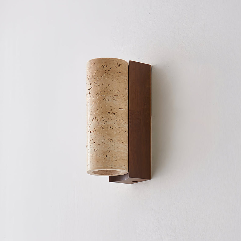 Applique murale Nula en travertin naturel — Design incurvé