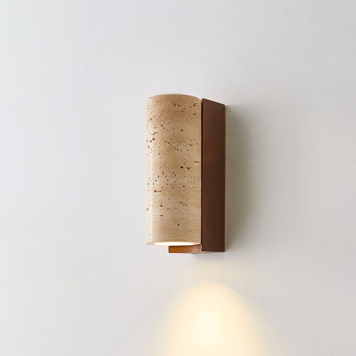 Applique murale Nula en travertin naturel — Design incurvé