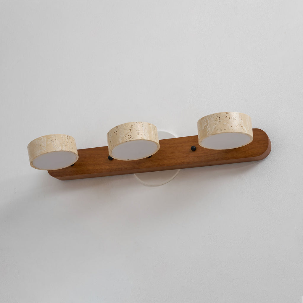 Travertine Duo Wall Light — Multiple Diameter Options