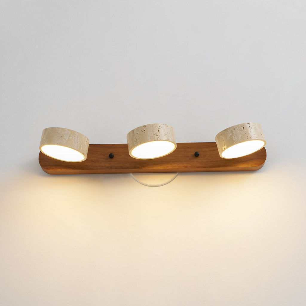 Travertine Duo Wall Light — Multiple Diameter Options