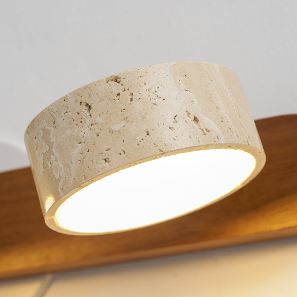 Travertine Duo Wall Light — Multiple Diameter Options