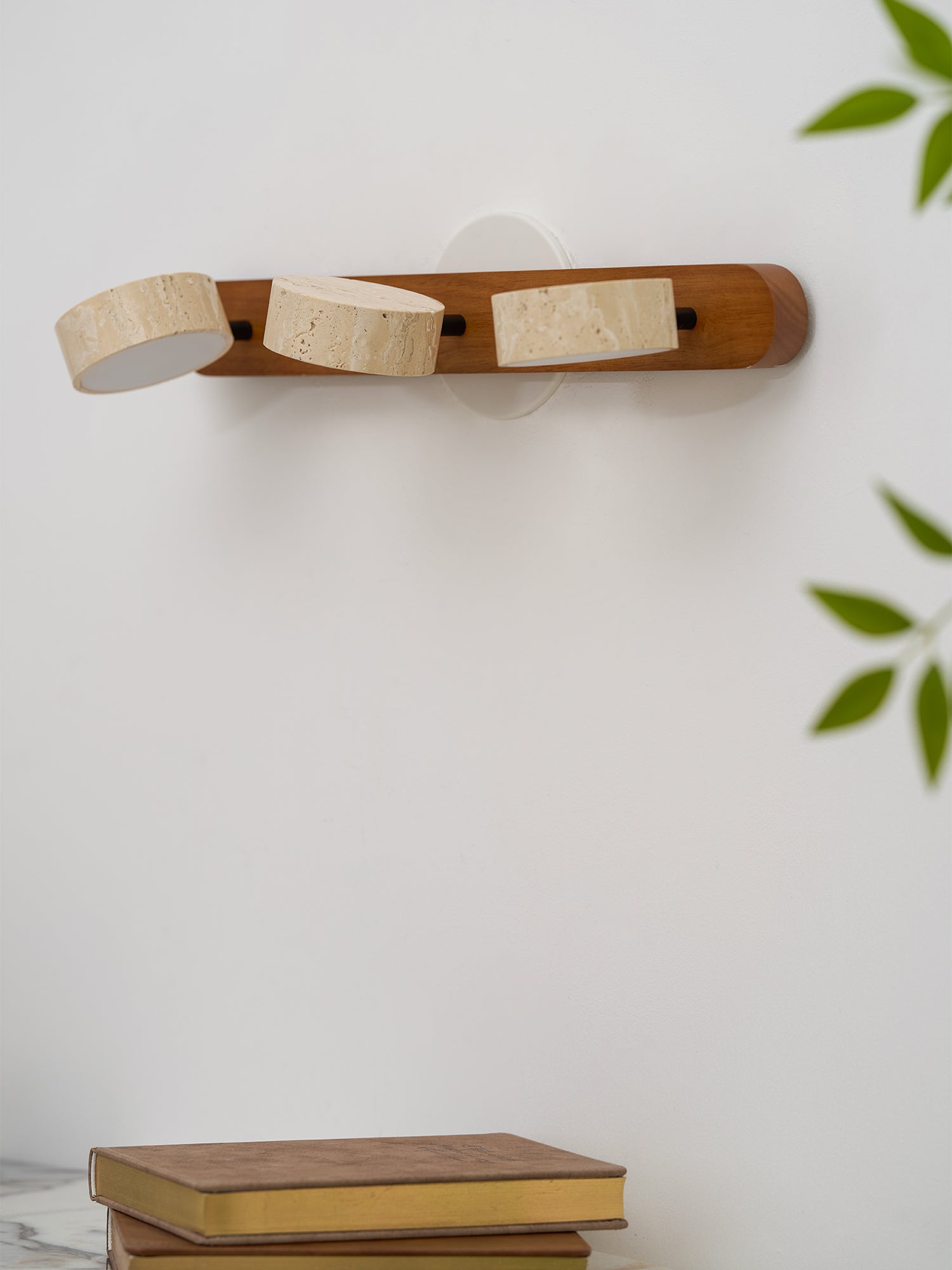 Travertine Duo Wall Light — Multiple Diameter Options