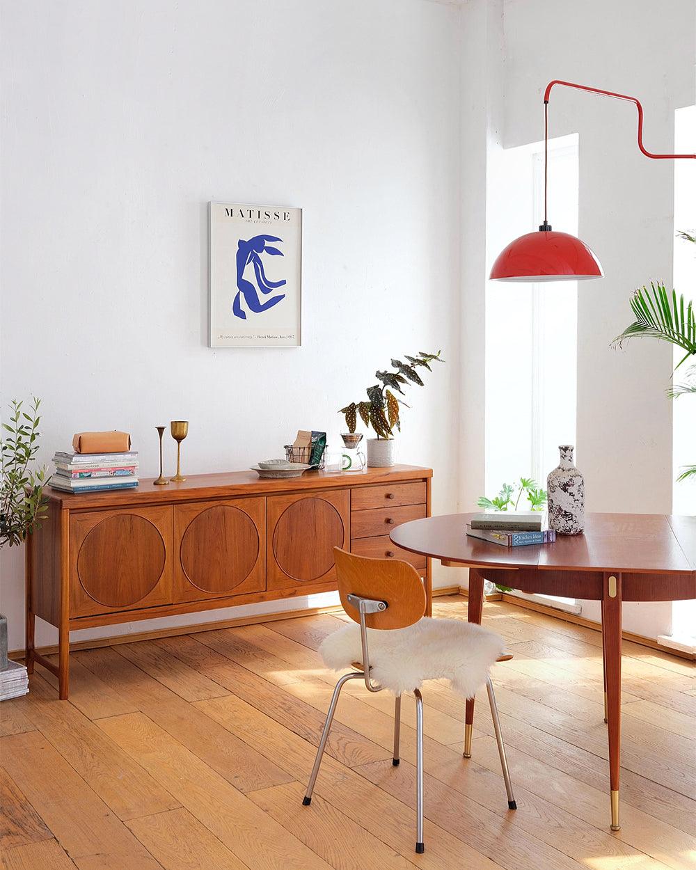 Lampada da parete Elio con spina — paralume orientabile da 40 cm, stelo regolabile