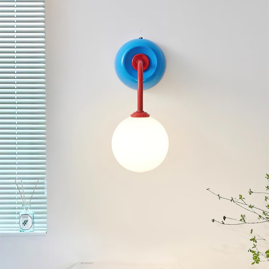 Candeeiro de parede Aurora Color Pop — metal e vidro, casquilho G9 com ligação direta