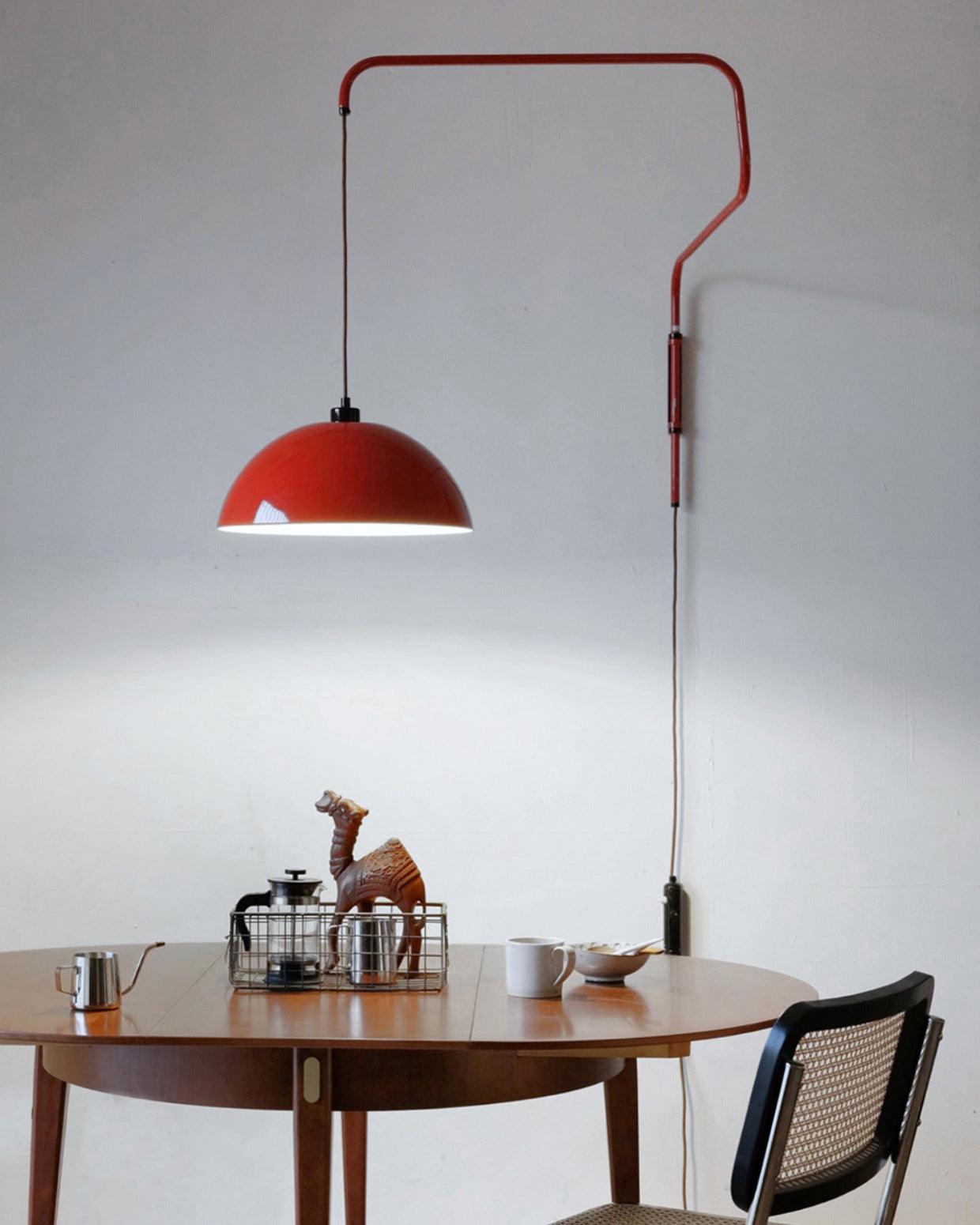 Lampada da parete Elio con spina — paralume orientabile da 40 cm, stelo regolabile