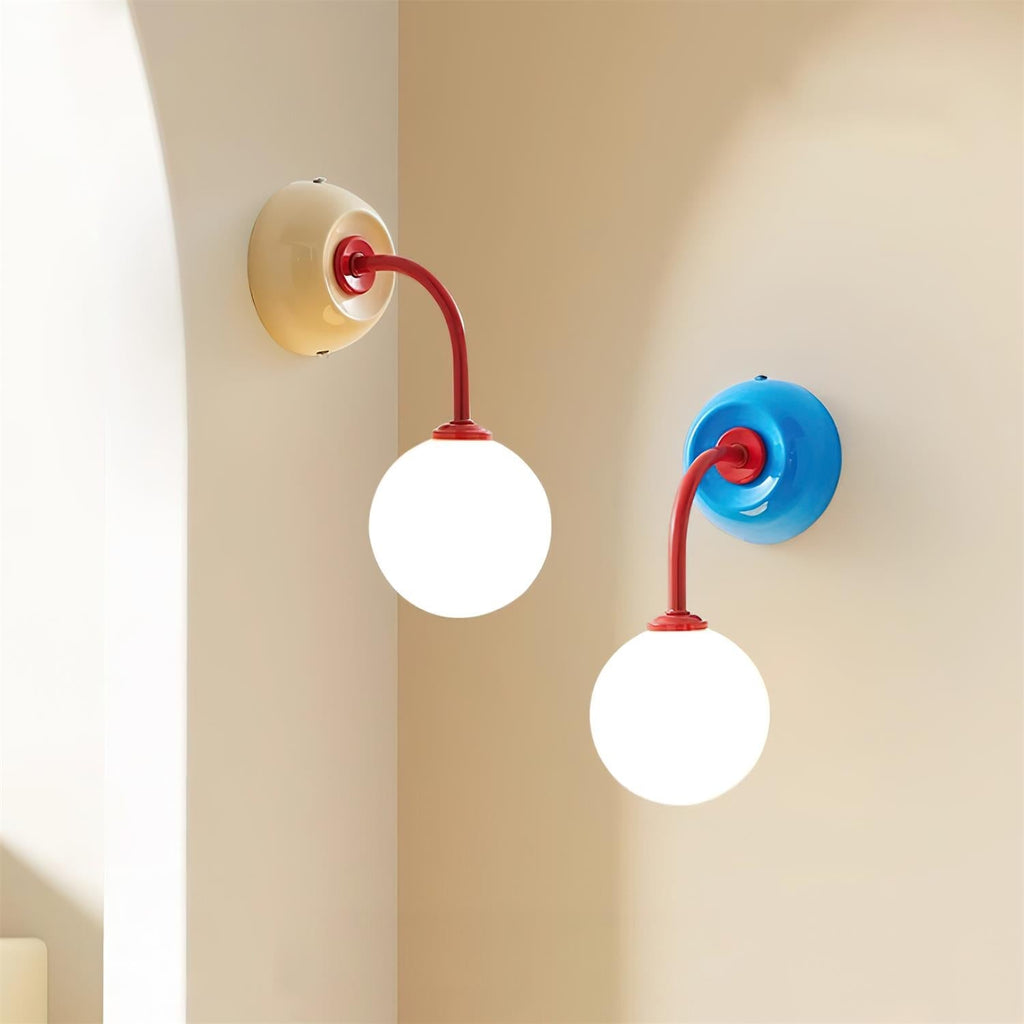 Candeeiro de parede Aurora Color Pop — metal e vidro, casquilho G9 com ligação direta