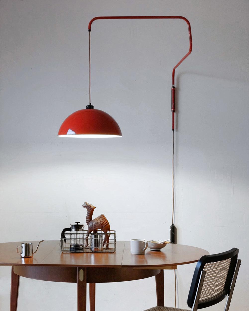 Lampada da parete Elio con spina — paralume orientabile da 40 cm, stelo regolabile