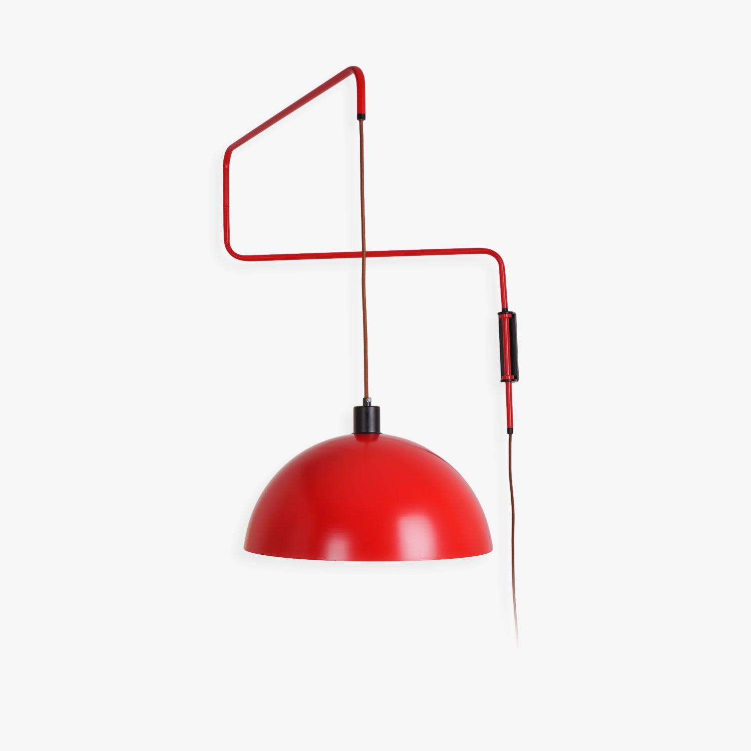 Lampada da parete Elio con spina — paralume orientabile da 40 cm, stelo regolabile