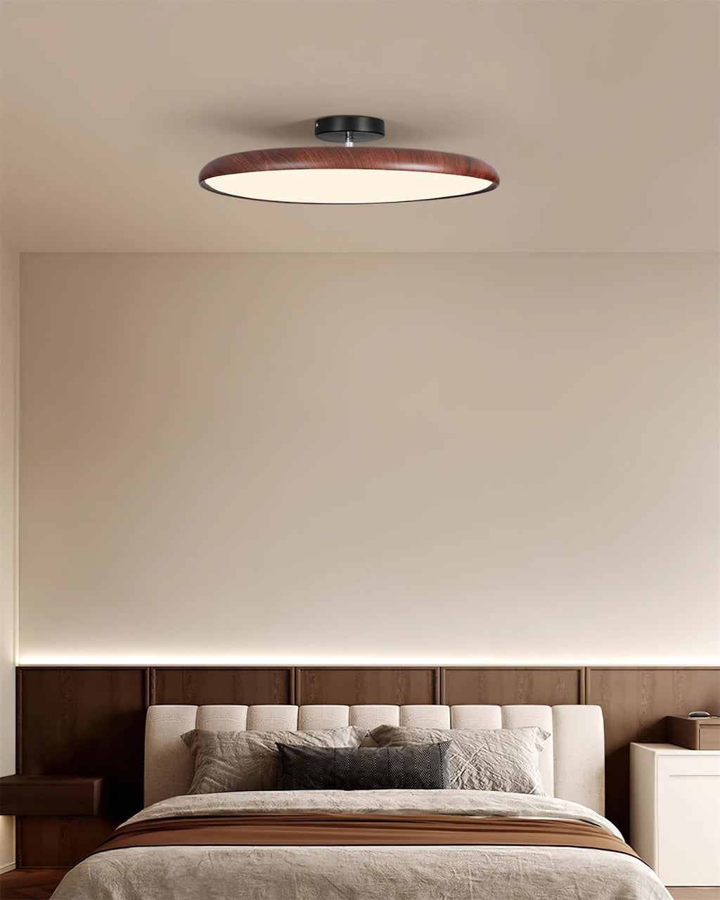 Plafoniera ovale semiaderente Cavelo - LED integrato