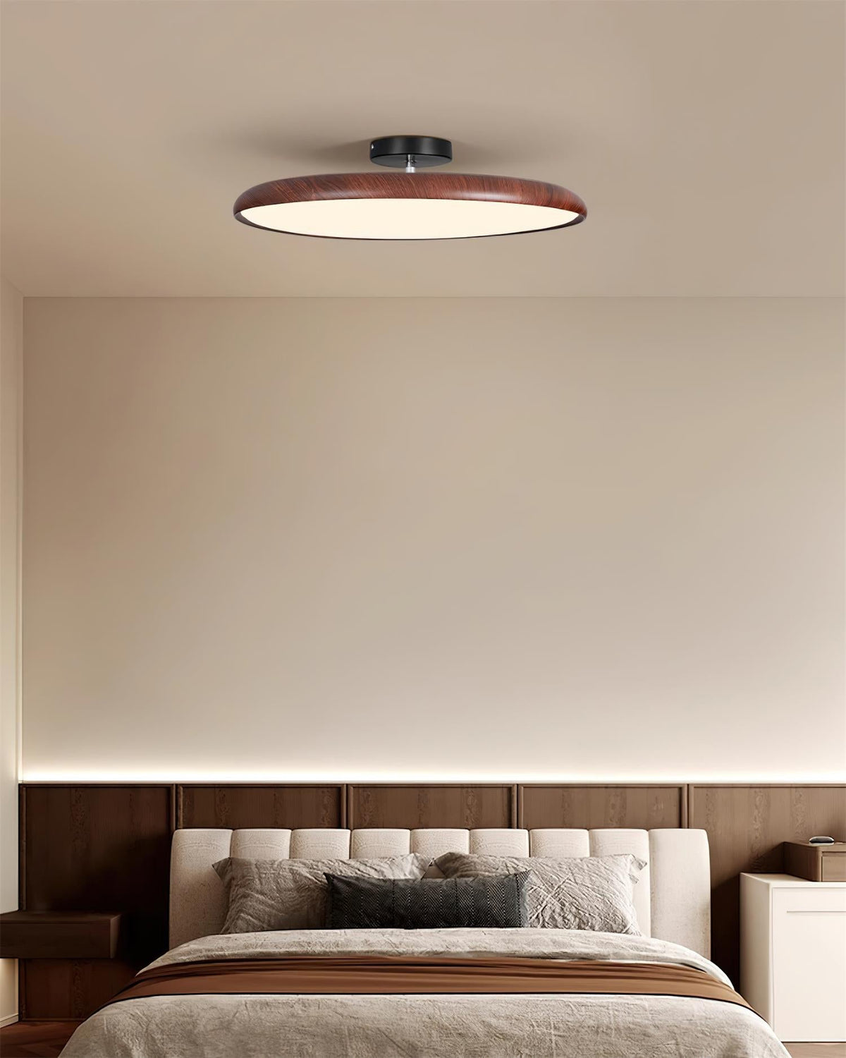 Plafoniera ovale semiaderente Cavelo - LED integrato