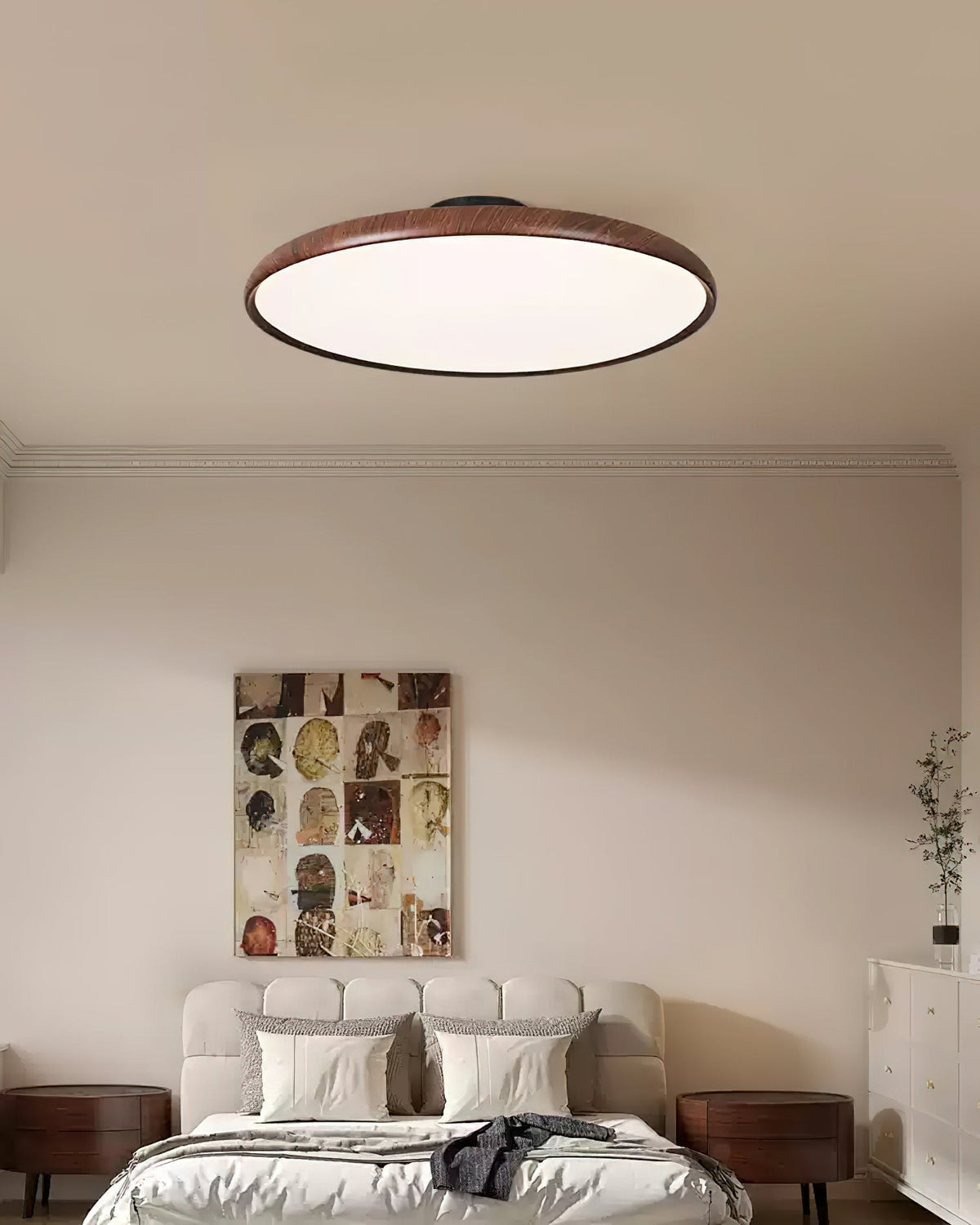 Plafoniera ovale semiaderente Cavelo - LED integrato