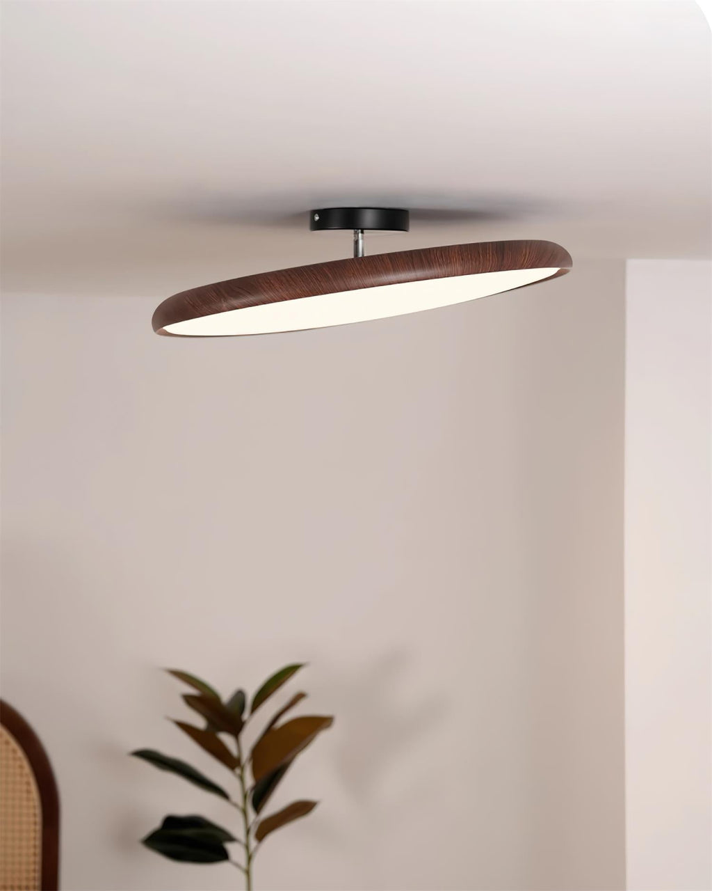 Plafoniera ovale semiaderente Cavelo - LED integrato