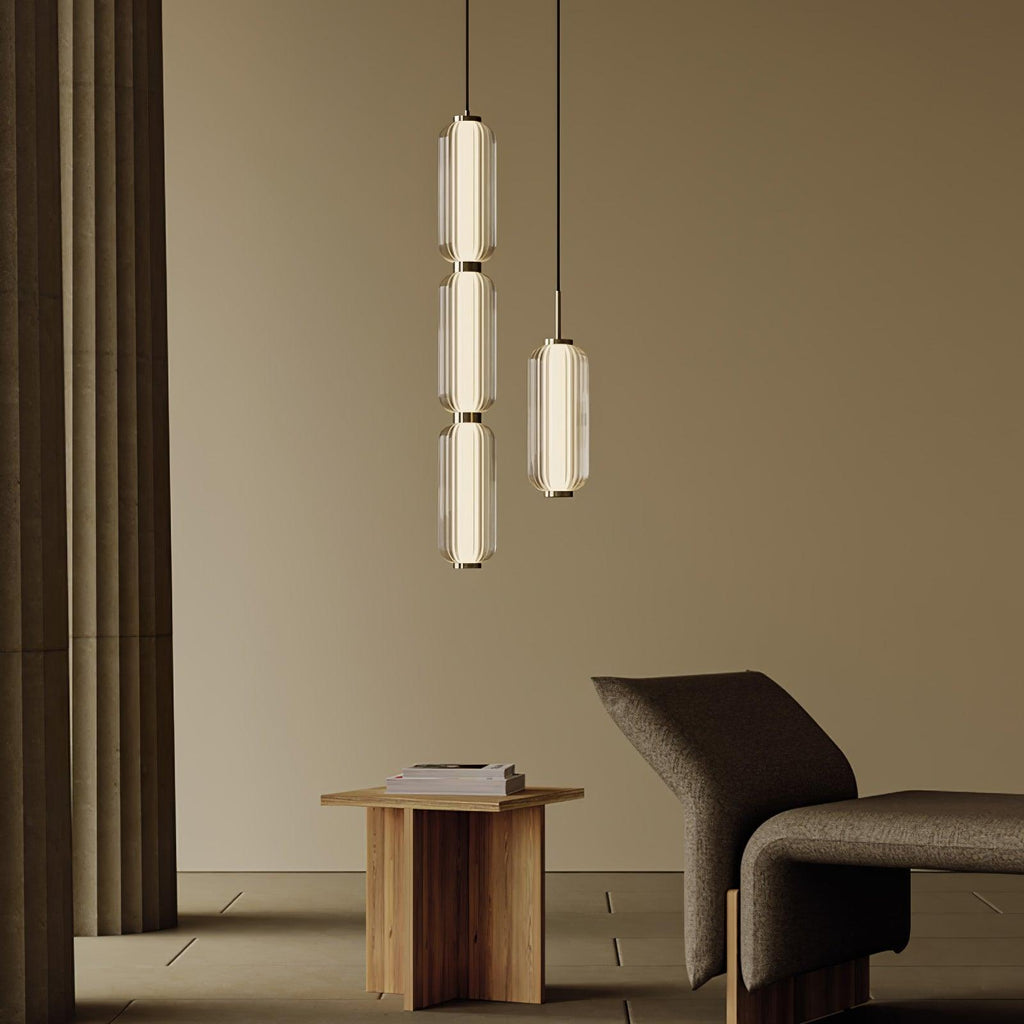 Candeeiro suspenso linear Elma, luz de teto moderna