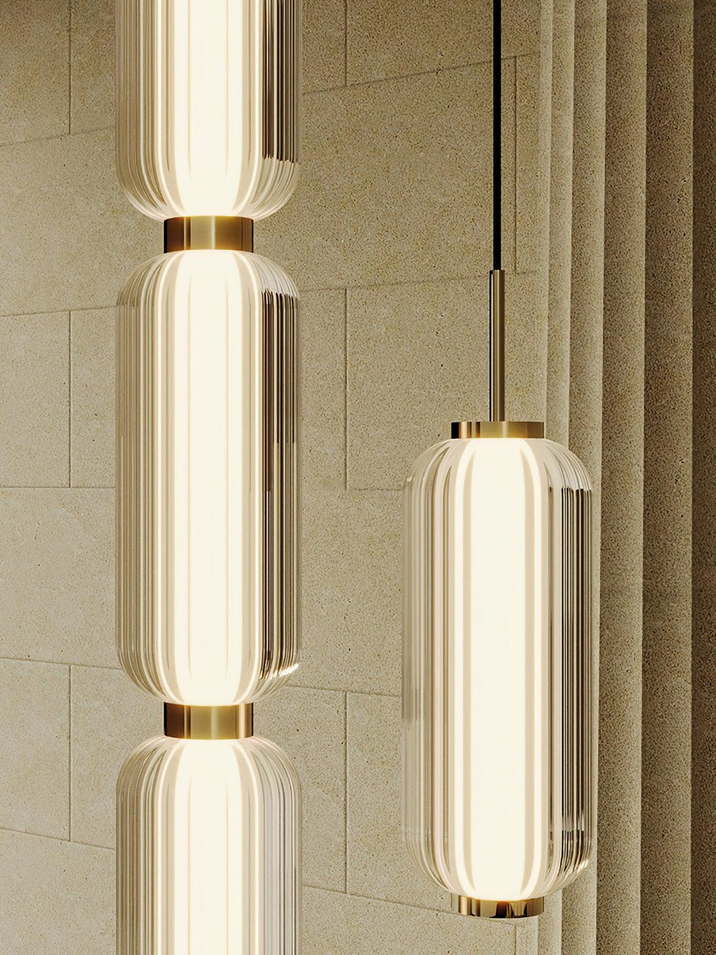 Candeeiro suspenso linear Elma, luz de teto moderna