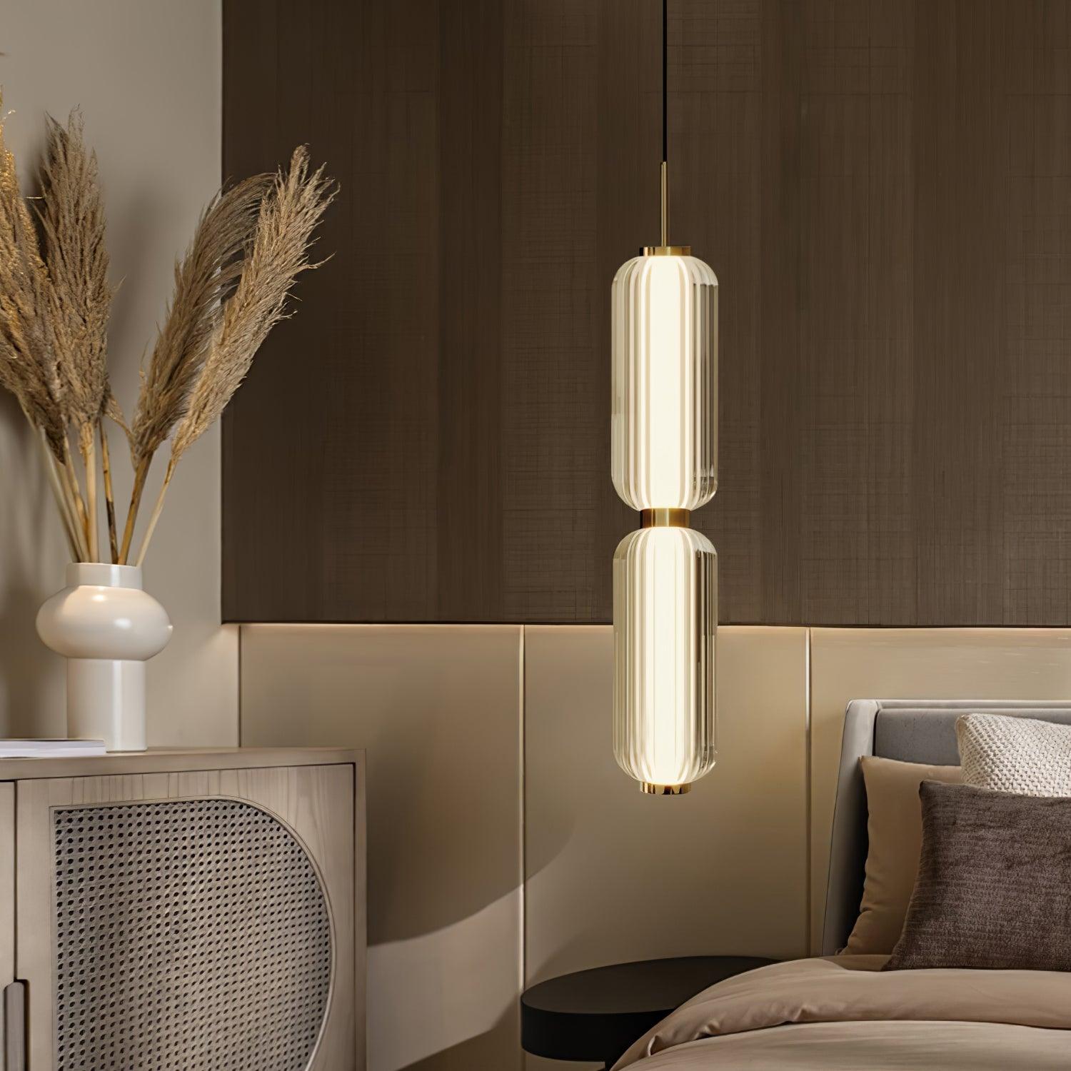 Candeeiro suspenso linear Elma, luz de teto moderna