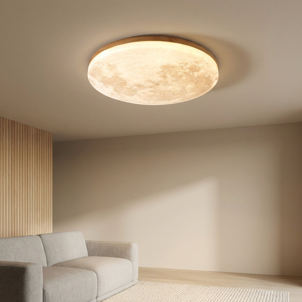 Candeeiro de teto LED redondo Eluna — difusão suave, regulável, Ø26–48 cm