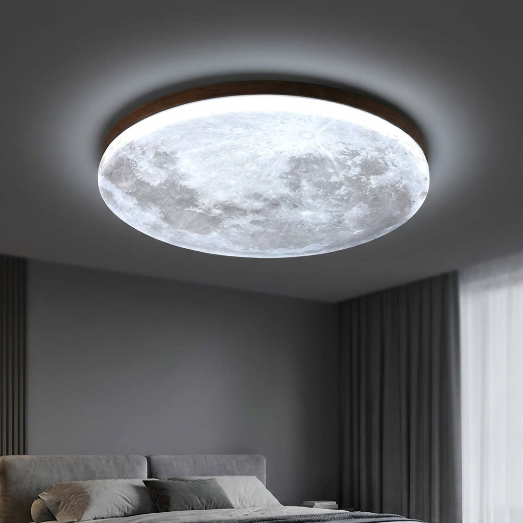 Candeeiro de teto LED redondo Eluna — difusão suave, regulável, Ø26–48 cm