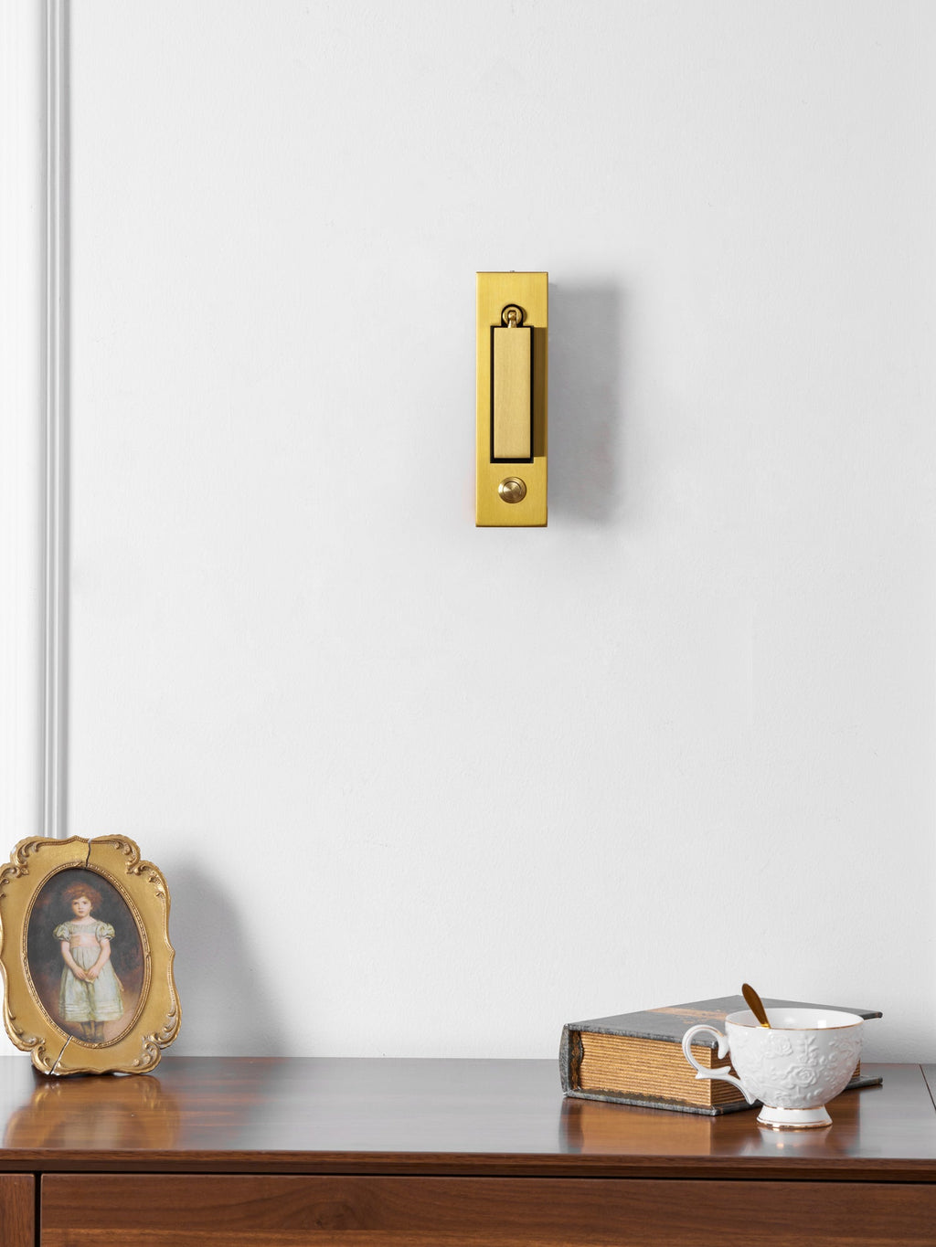 Adjustable Flush-Fold Bedside Sconce — Integrated Pull-Out Switch