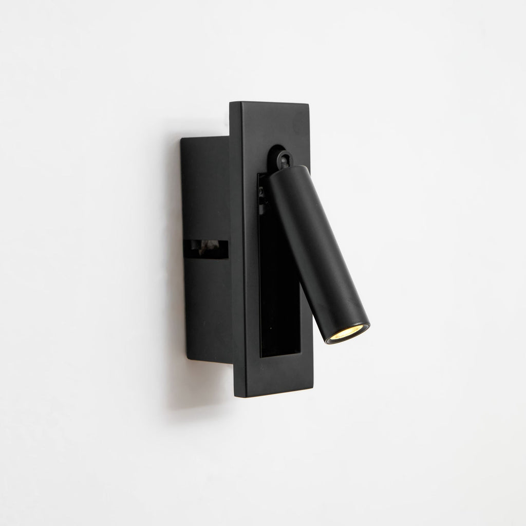Adjustable Flush-Fold Bedside Sconce — Integrated Pull-Out Switch