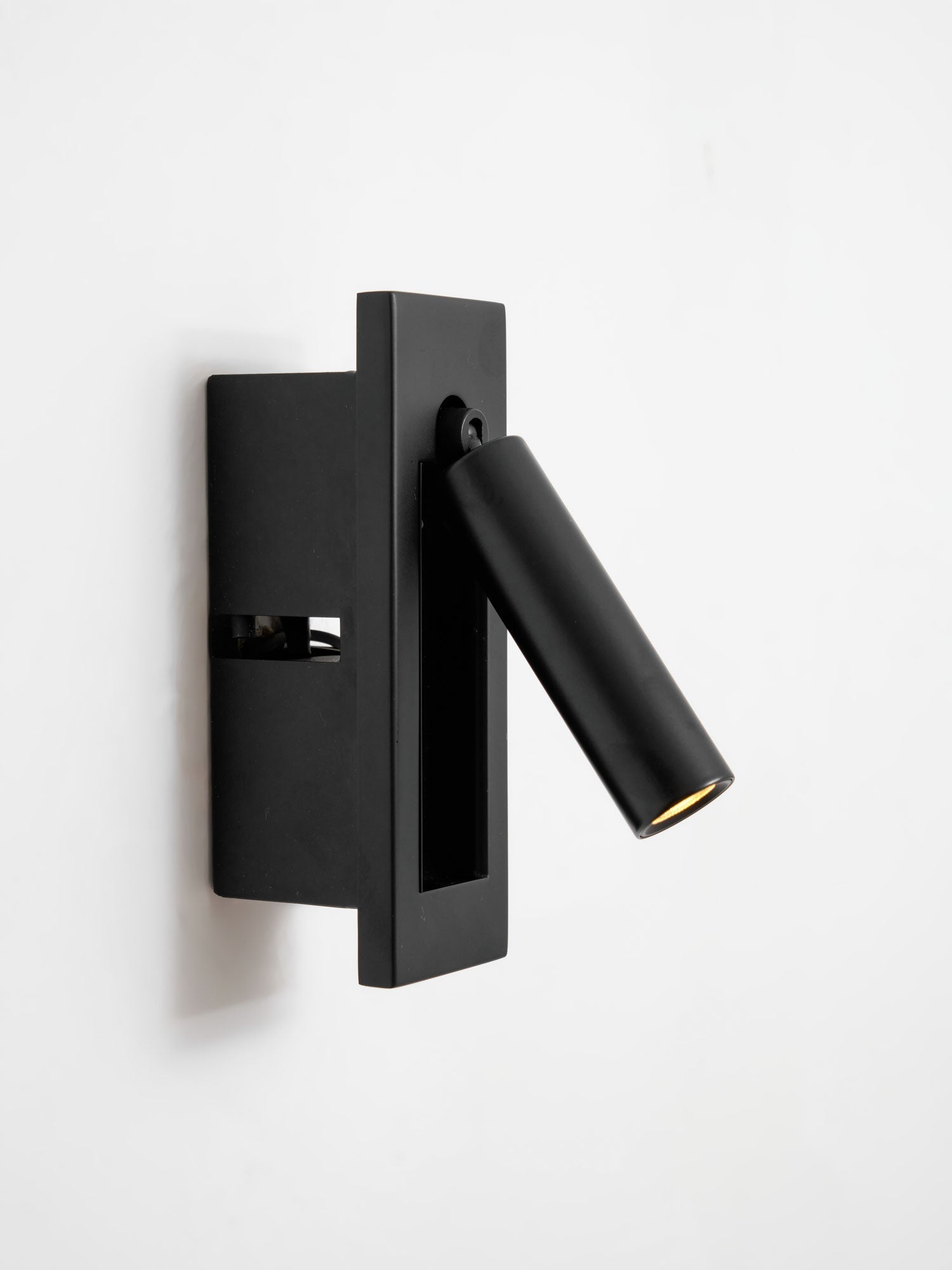 Adjustable Flush-Fold Bedside Sconce — Integrated Pull-Out Switch