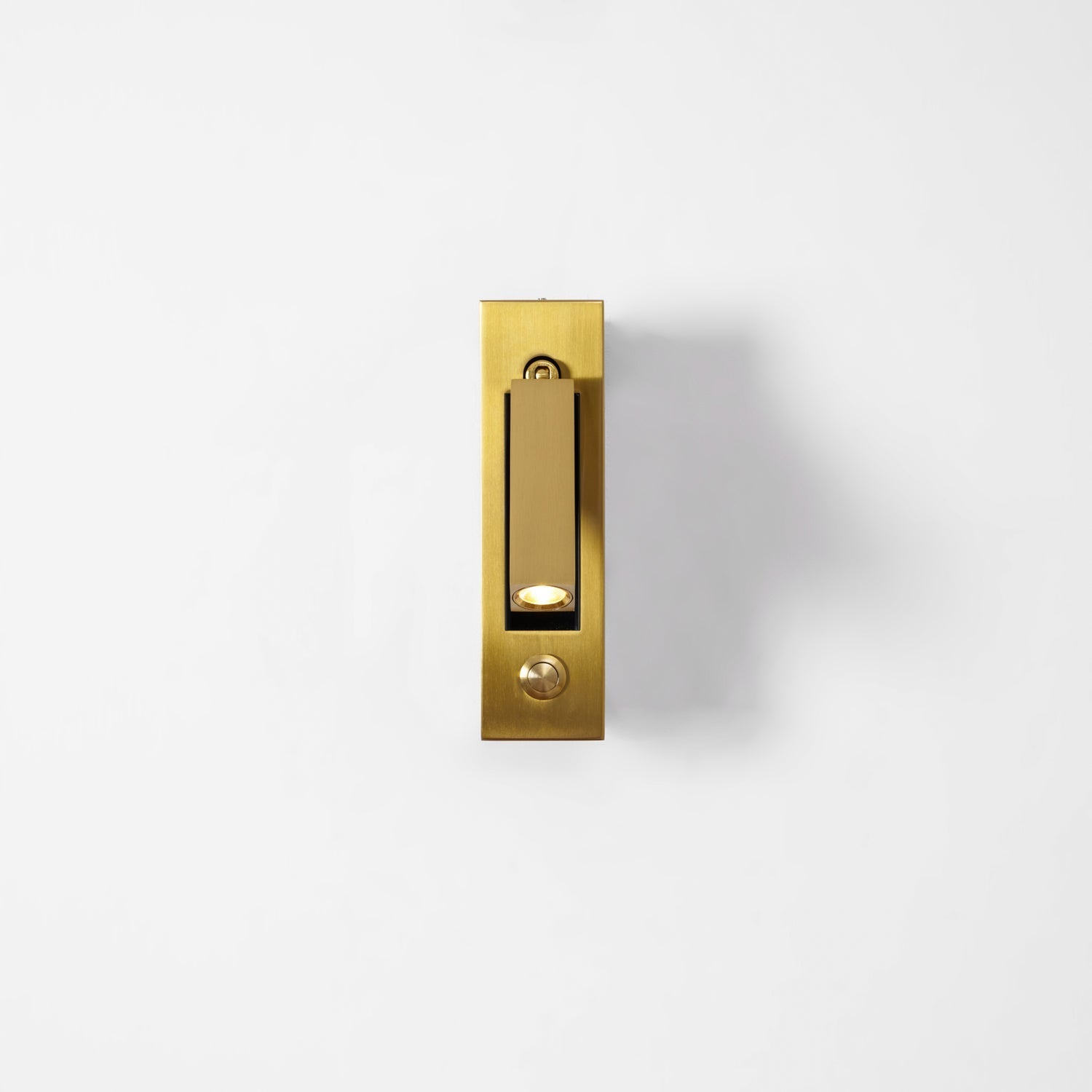 Adjustable Flush-Fold Bedside Sconce — Integrated Pull-Out Switch