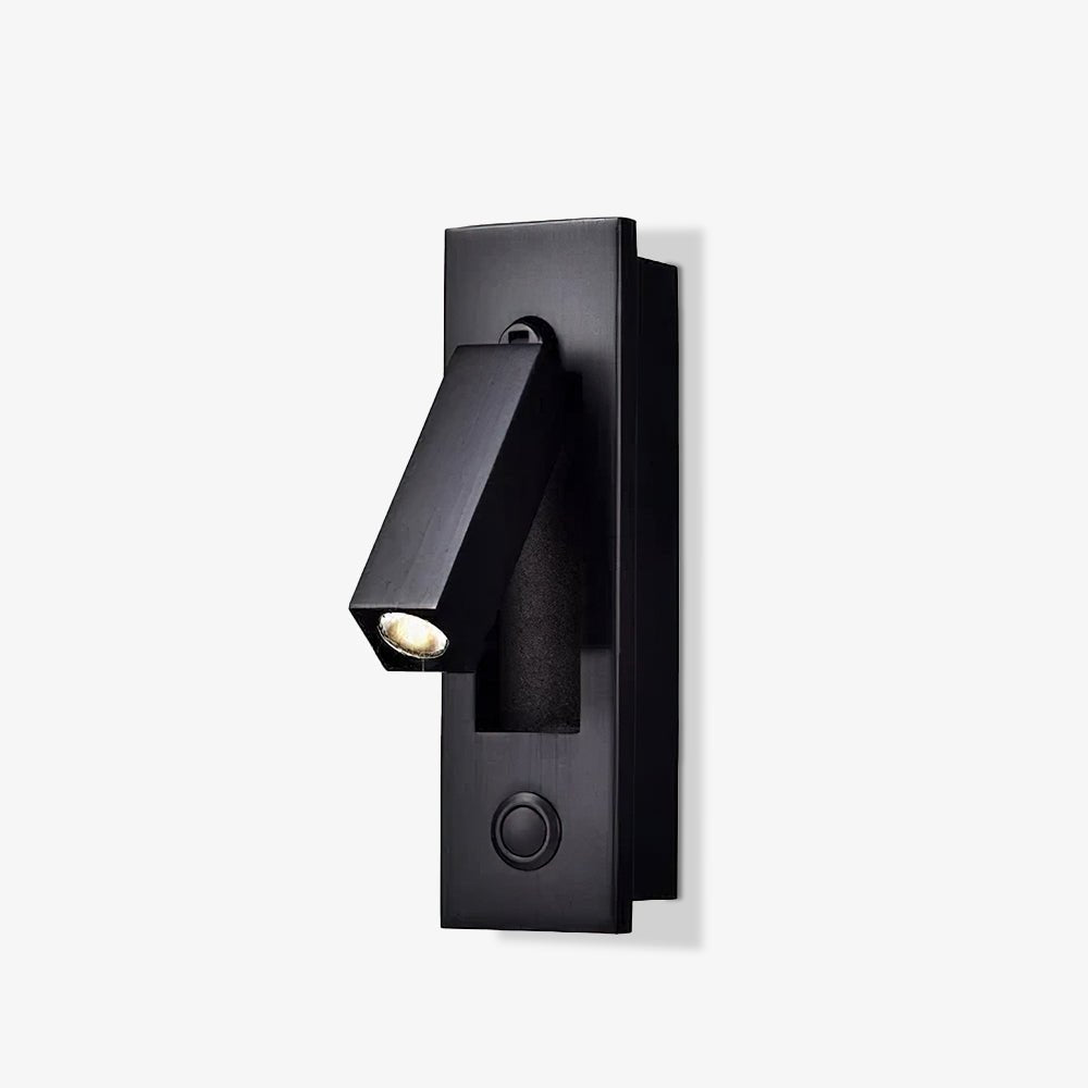 Adjustable Flush-Fold Bedside Sconce — Integrated Pull-Out Switch