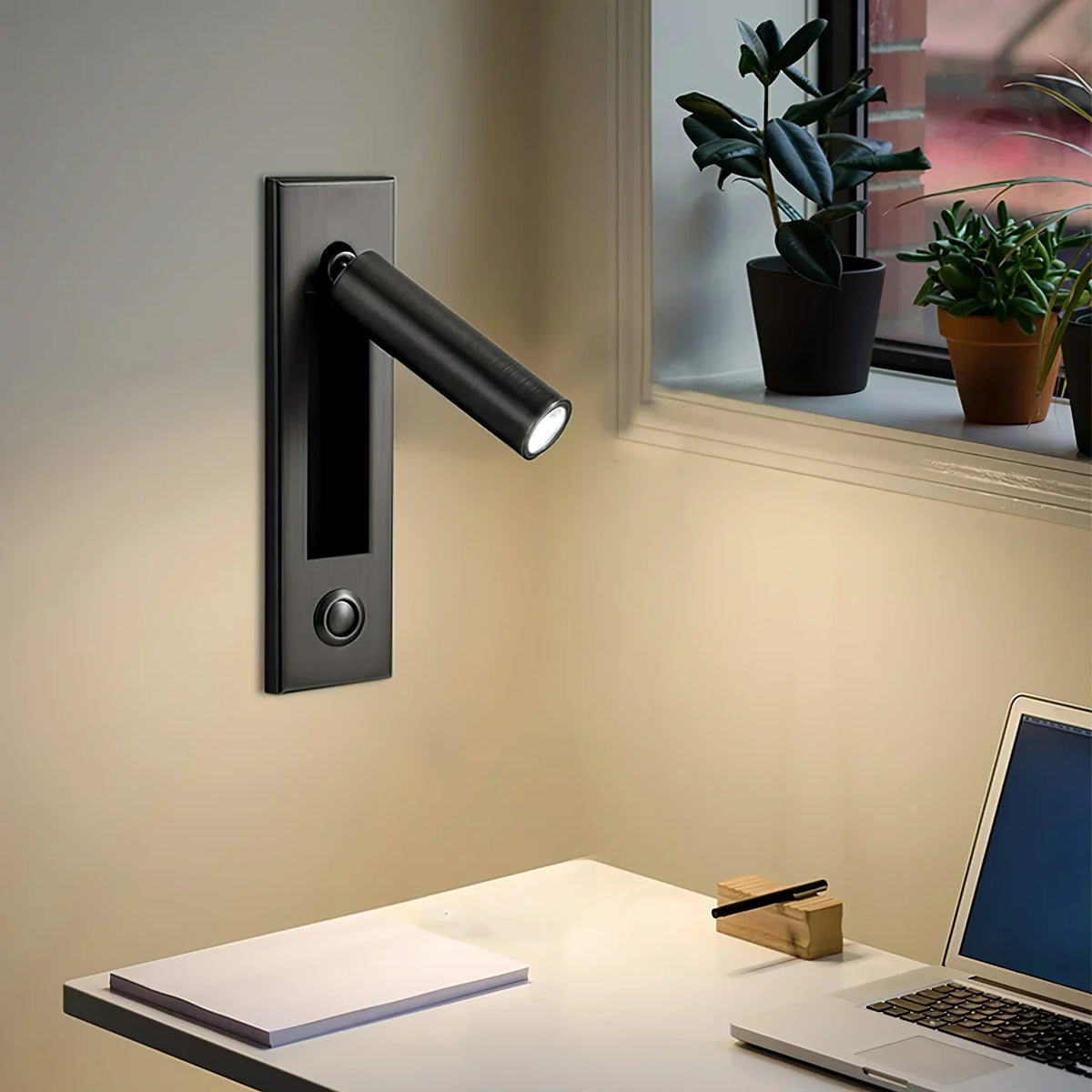 Arisha Modern Rotatable Bedside Sconce, Cylindrical/Square - Lamp Outdoor