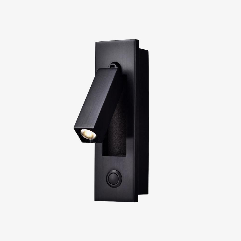 Adjustable Flush-Fold Bedside Sconce — Integrated Pull-Out Switch