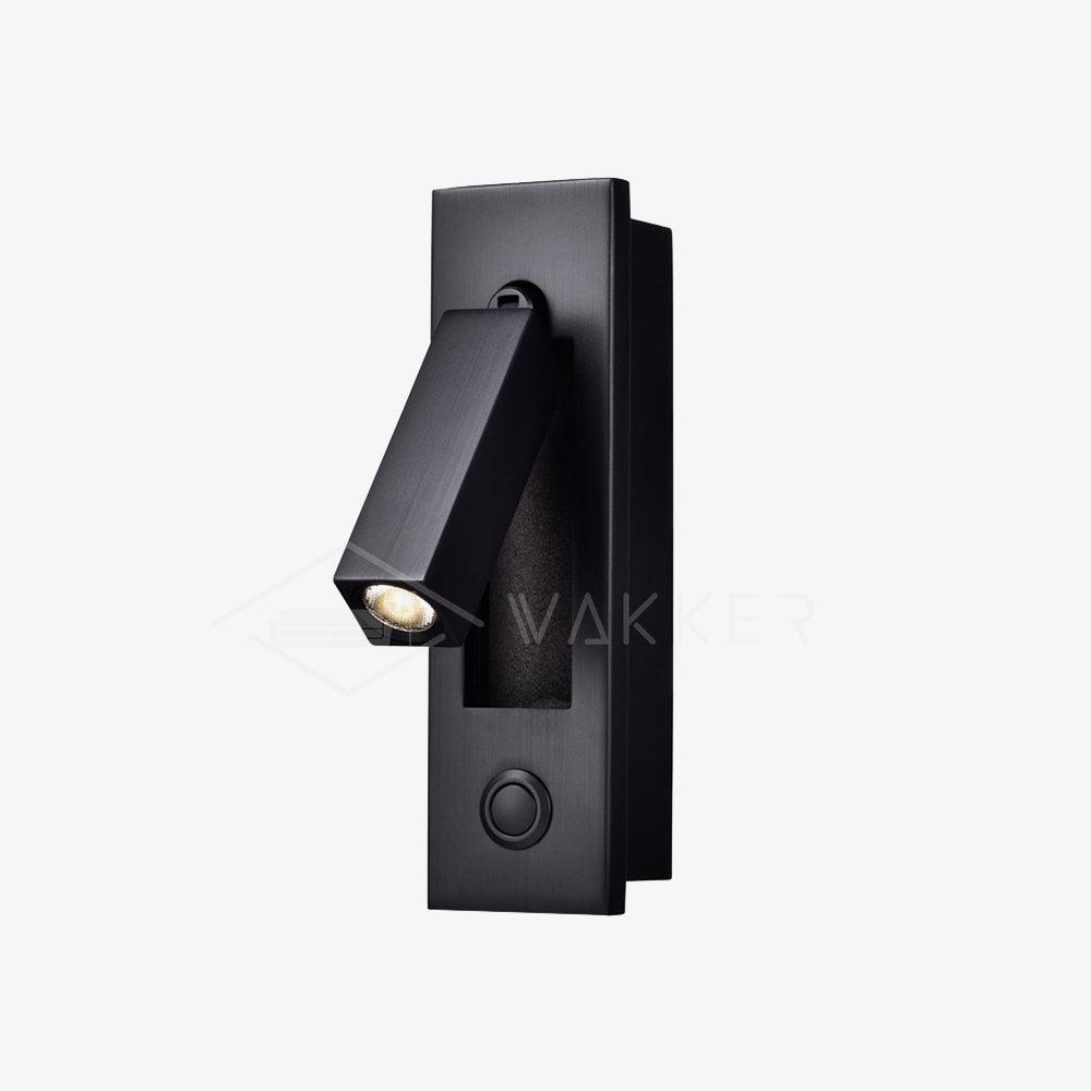 Adjustable Flush-Fold Bedside Sconce — Integrated Pull-Out Switch