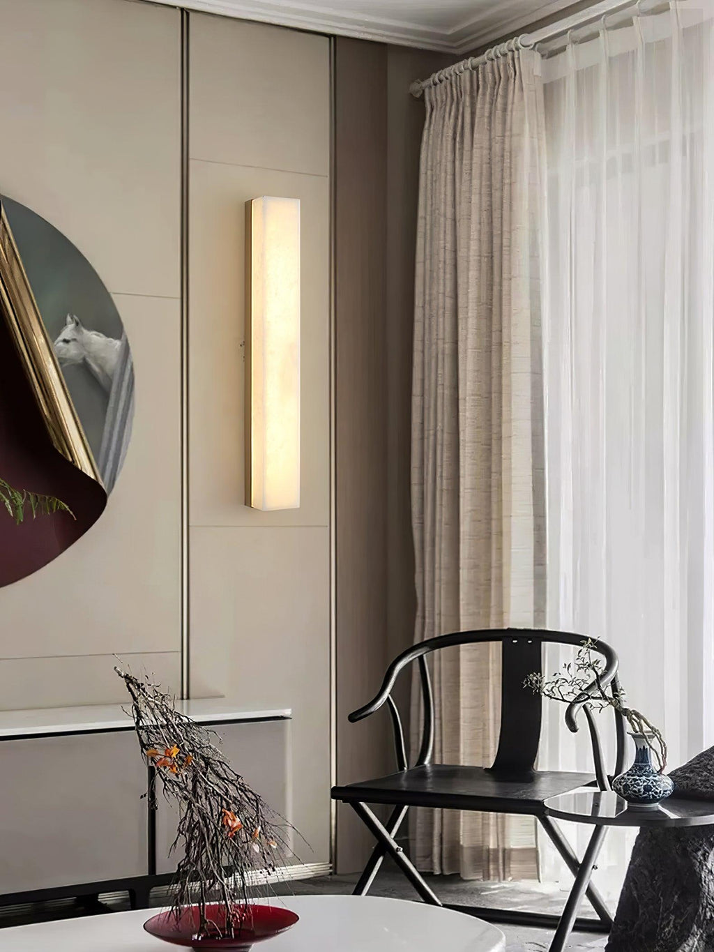 Emerson Geometric Alabaster Wall Lamp