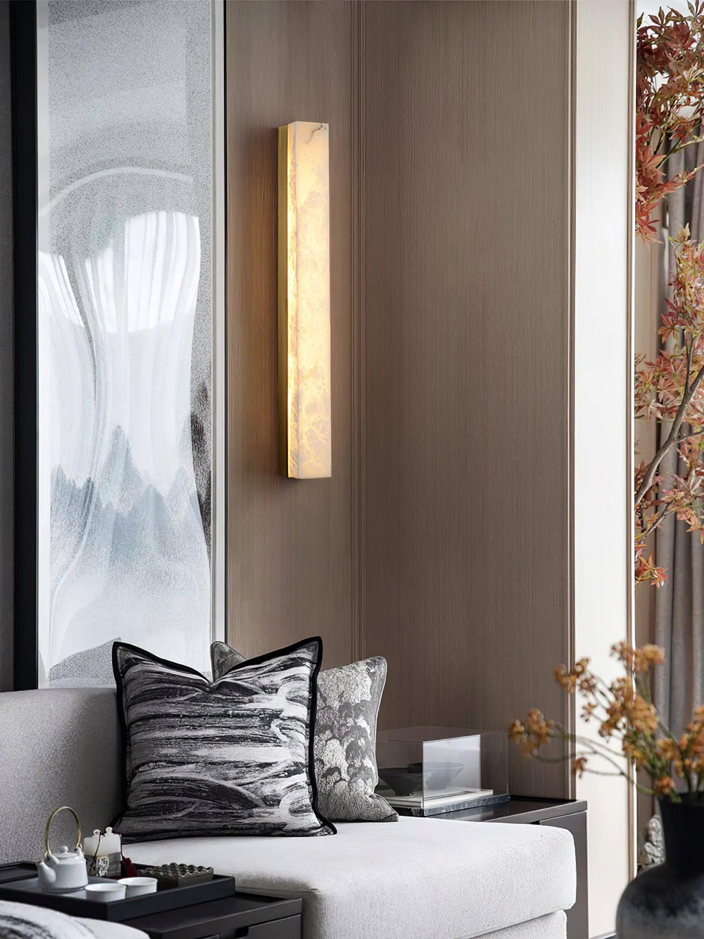 Emerson Geometric Alabaster Wall Lamp